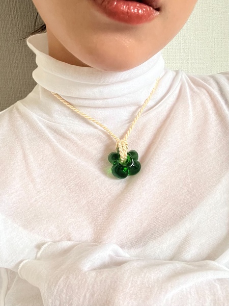 【Sisi Joia】Fleur Necklace　Green/Cream