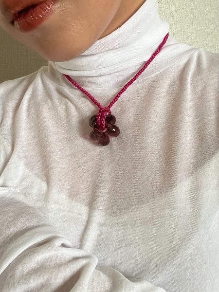 【Sisi Joia】Fleur Necklace　Purple/Fuchsia
