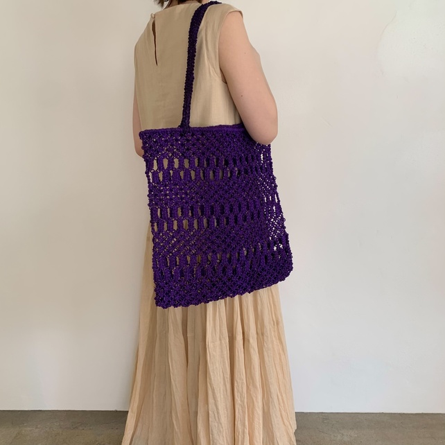 BALI WERKSTATTE】COLORED CROCHET TOTE - CASA FLINE（カーサフライン