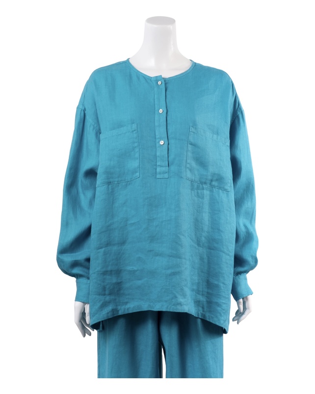 【TuiKauri】French Linen Pull Over Blouse