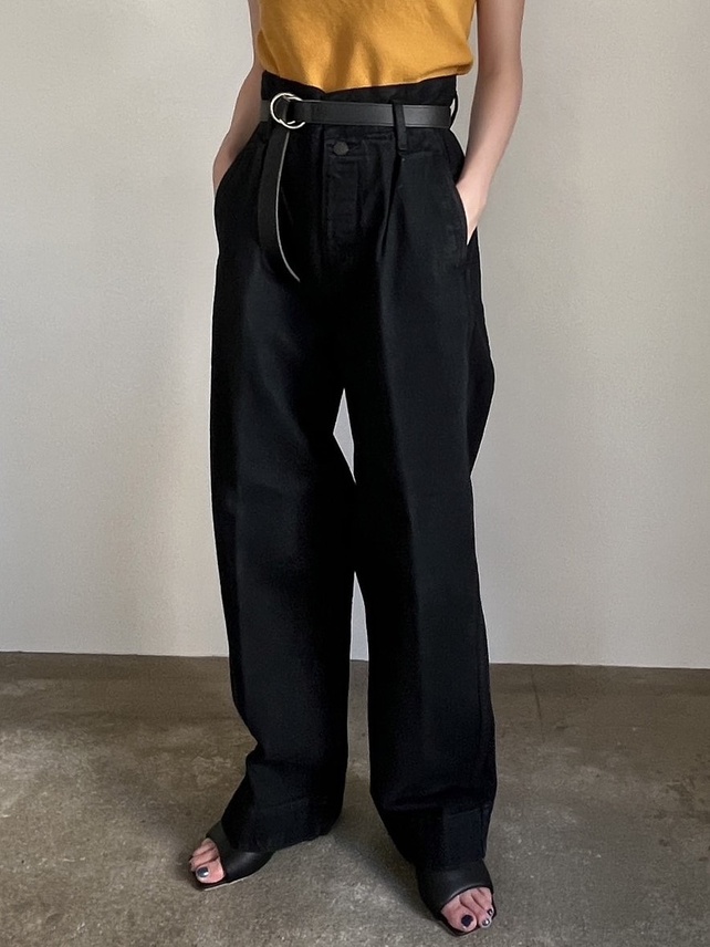 【TANAKA】THE WIDE JEAN TROUSERS/OVERDYED BLACK