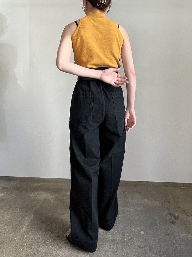 【TANAKA】THE WIDE JEAN TROUSERS/OVERDYED BLACK