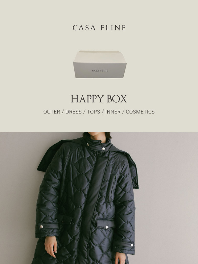 HAPPY BOX】C（ケープライクキルティングコートNAVY） - CASA FLINE