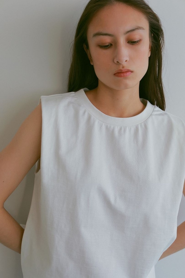 【YANUK×CASA FLINE】Organic cotton タックボックスTシャツ
